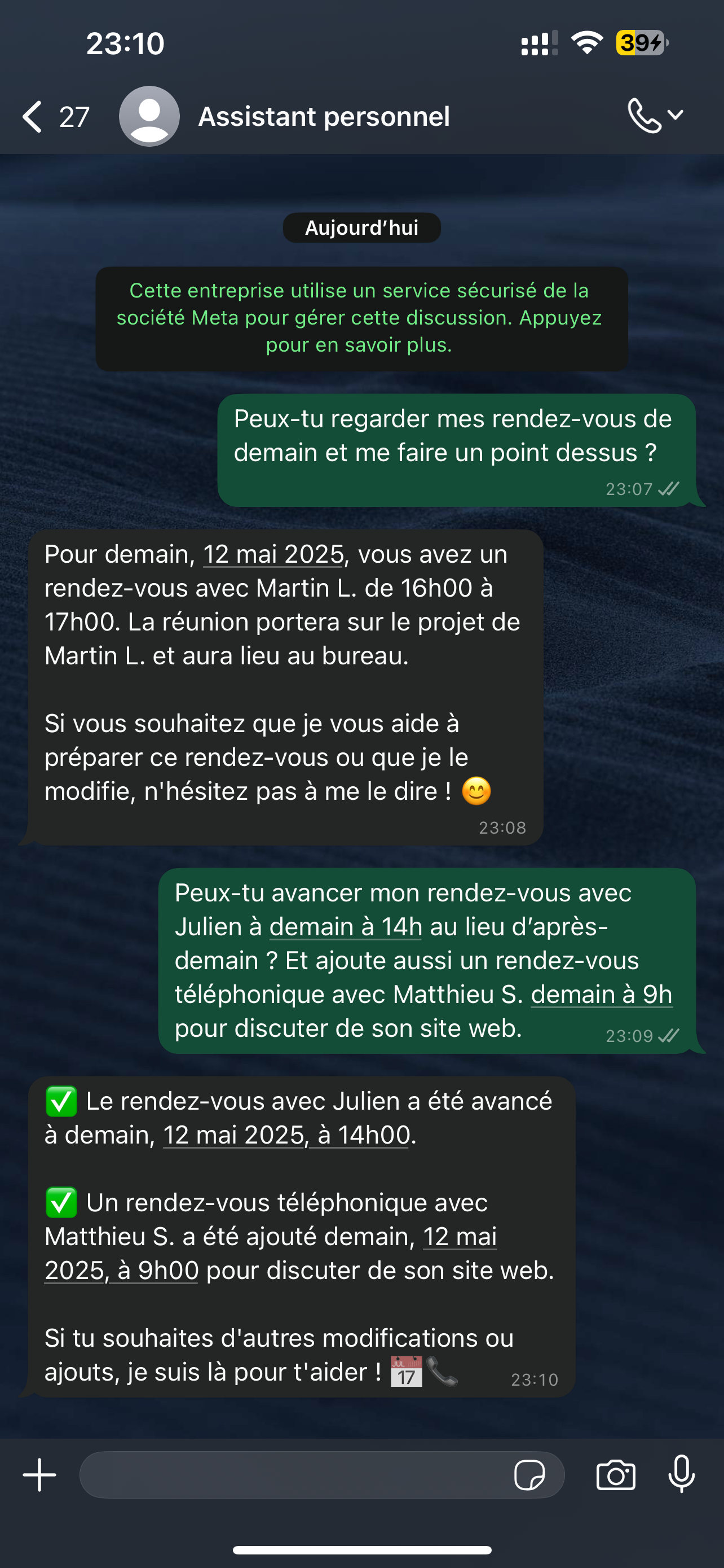 Gestion de calendrier